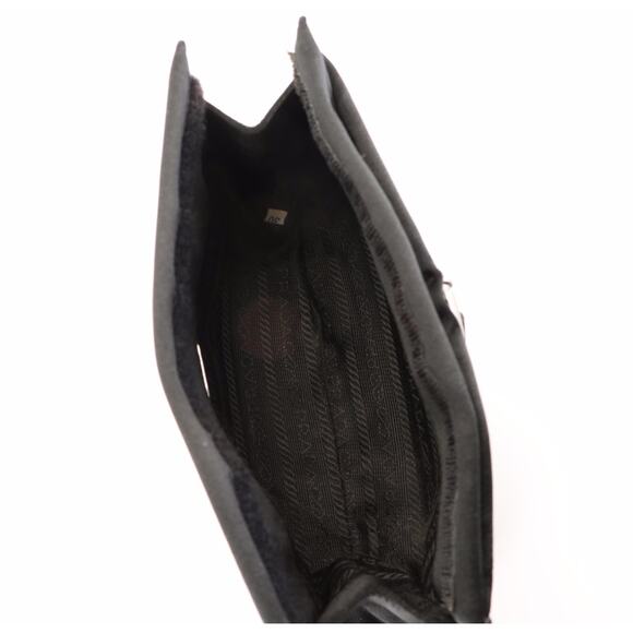 Prada Raso Black Satin Drawstring Pouch / Clutch Evening Bag - Picture 5 of 5